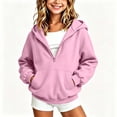 thumbnail image 3 of StSilkitty Kids Long Sleeve Hoodies Half Zip Pullover Hooded Sweatshirts with Pockets Lightweight Casual Fashion Clothes, 3 of 5