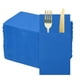 thumbnail image 1 of 100 Pcs Servilletas Desechables con Sensación de Lino y Bolsillos para Cubiertos Incorporados, Servilletas de Papel para Cuchillo y Tenedor Azules, 1 of 6
