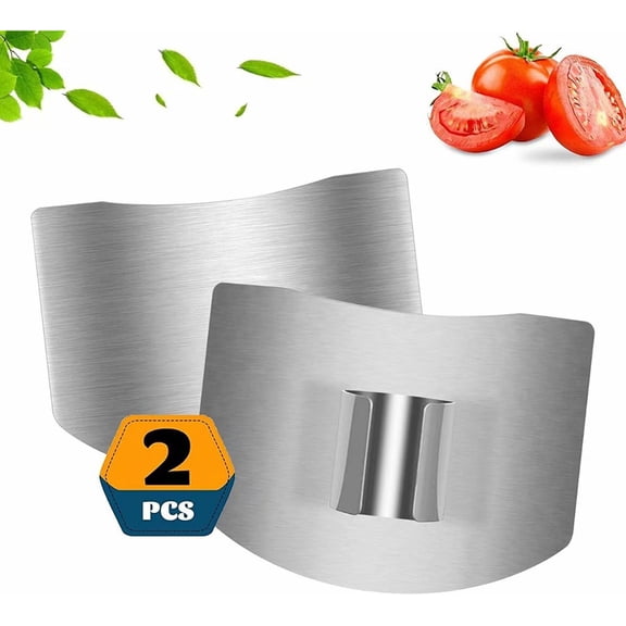 Finger Guards for Cutting,Finger Guards for Cutting Vegetables,Stainless Steel Finger Guards for Cutting,Cutting Avoid Hurting (Silver--A) 2 Pack