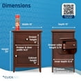 thumbnail image 3 of ClickDecor Alcott Side Table with Single Drawer and Storage Cabinet Walnut, 3 of 12