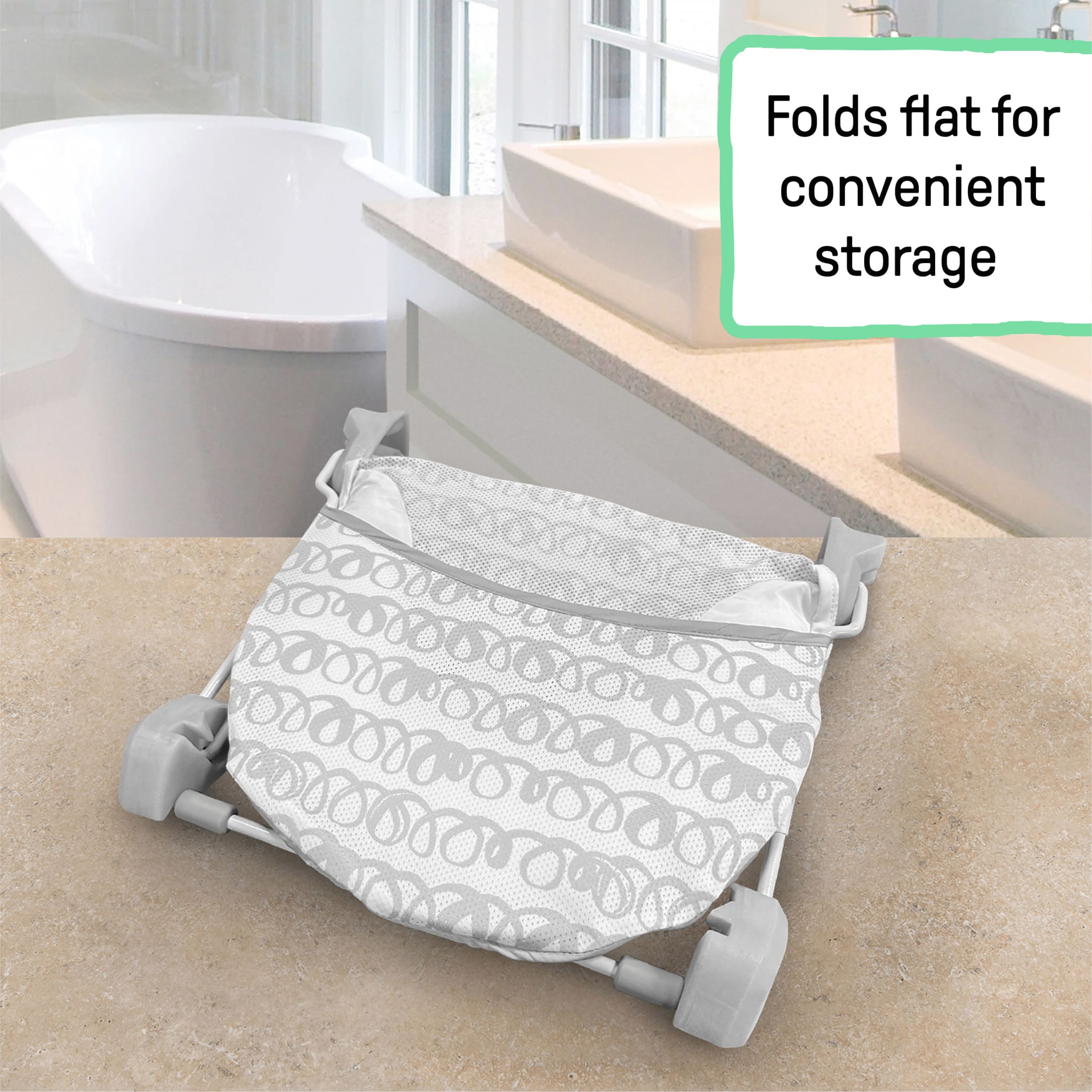Ingenuity FoldAway 2-Position Baby Bather, Gray photo 7