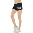 thumbnail image 3 of ToBeInStyle Women's Drawstring Dolphin-Hemmed Shorts - Black/Neon Coral - Small, 3 of 7