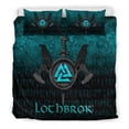 thumbnail image 2 of Juego de cama vikingo Ragnar Lothbrok Ragnar Lodbrok Guerrero vikingo Versión cian, 2 of 5