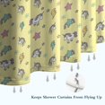 thumbnail image 6 of Yellow Cartoon Unicorn Star Lightning Pattern Shower Curtain 36"x72" ,Bathroom Decorative Shower Curtains Set with 12 Hooks,Modern Waterproof Washable Shower Curtain, 6 of 6