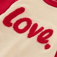 thumbnail image 5 of Newborn Romper Valentine's Day Long Sleeve Letter Embroidered Jumpsuit Soft Casual Outfit for Infant Boys Girls Beige 0 Months-3 Months, 5 of 7