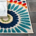thumbnail image 6 of SAFAVIEH Cabana Brynn Floral Indoor/Outdoor Area Rug, Blue/Ivory, 6'7" x 6'7" Round, 6 of 9