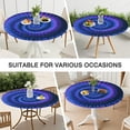 thumbnail image 7 of Blue Purple Tie Dye Mandala Pattern Round Fitted Tablecloth with Elastic Edge,Dining Table Cover Waterproof,Outdoor Round Tablecloth for Camping,Dining,Indoor and Outdoor, 7 of 7