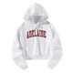 thumbnail image 2 of Sudadera casual para mujer, sudadera corta con capucha, ropa deportiva básica, jersey, ropa de gimnasia L, 2 of 8