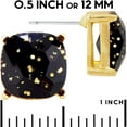 thumbnail image 4 of Humble Chic Large Stud Earrings For Women - Big Black And Gold Glitter Studs, 4 of 8