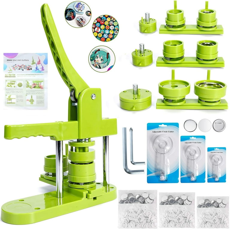 1-3 inch Button Maker Machine with 1000 Button Parts