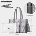 thumbnail image 5 of Teacher Tote Bag,Unicorn Princess Castle Pattern Teacher Utility Tote Bag,Large Work Tote Bags for Women with Multiple Pockets,Top Zipper Closure,13.8x10.6x6.7 Inch, 5 of 5