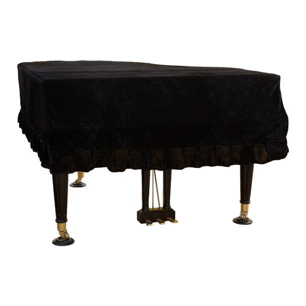 Wosthever Cubierta antipolvo para Piano, práctica aplicación amplia de nailon, para cualquier ocasión, cubierta antipolvo para Piano Accesorios para instrumentos musicales negro 150-160