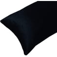 thumbnail image 4 of Fundas decorativas negras para almohadas lumbares pequeñas, fundas de cojín, fundas de almohada de terciopelo, fundas de almohada para sofá de 12x20 pulgadas, juego de 2 Xemadio CZJJ-ZC4-1, 4 of 5