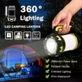 thumbnail image 4 of Linterna de camping, luz LED recargable por USB, linterna multifuncional regulable, batería externa portátil con imán colgante (verde), 4 of 5