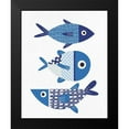 thumbnail image 2 of Bailey, Ann 20x24 Black Modern Framed Museum Art Print Titled - Blue Fish 1, 2 of 5
