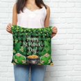 thumbnail image 2 of St. Patrick's Day Pillow Covers 24x24 Inch Decorative Throw Pillow Cover, Spring Lucky Shamrocks Green Gnomes Plaid Sofa Pillowcases Accent Cushion Case Home Decor Bedroom Living Room, 2 of 6
