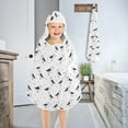 thumbnail image 4 of Toddler Hooded Beach Towel 24x50 Kids Bath Towels Soft Quick Dry for Swim Pool Boys Girls Line Seagull Bird, 4 of 7