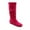 FUCHSIA, variant on Women’s Boots Knee High Slouch Boots with Side Zipper Comfortable Pull-On Flat Fall & Winter Fashion Boots