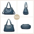 thumbnail image 7 of Sunyuer Vintage Large Capacity Shoulder Crossbody Tote Bags for Women PU Leather Hobo Satchel Y2K Purses Commute Travel Bags, 7 of 7