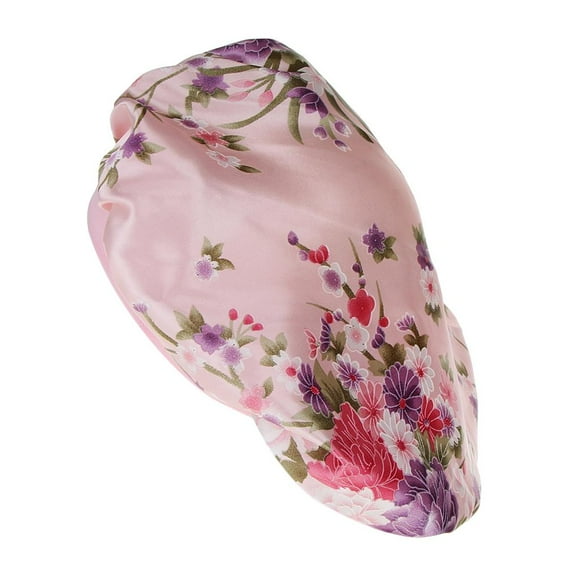 Gorro de noche Hugo Floral Satinado Rosado para mujer