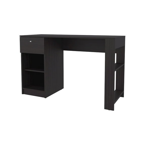 Fm Furniture Sun City Computer Desk with a Drawer and Open Storage, Wengue