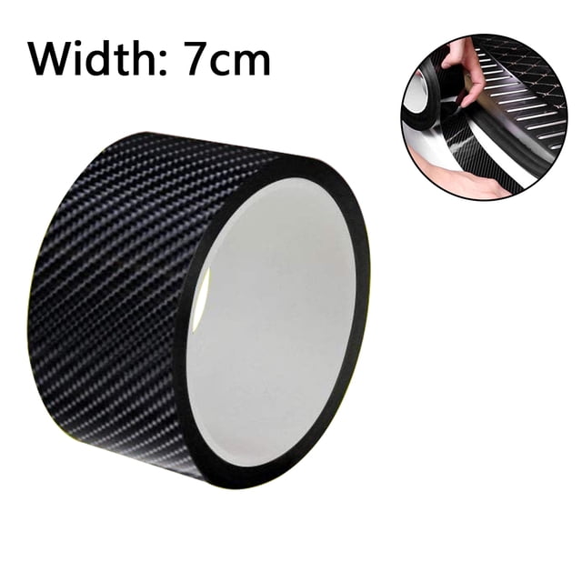 Protector de umbral de puerta de coche, protector de parachoques, película de envoltura de fibra de carbono para coche, película de envoltura automotriz de vinilo brillante 5D, película anticolisión