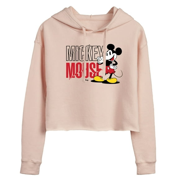 Disney - Mickey & Friends - Classic Mickey Mouse - Juniors Cropped Pullover Hoodie