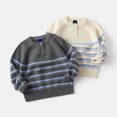 thumbnail image 6 of Gubotare Toddler Boy Sweater Boys Sweater Crew Neck, Little Boys & Kids Long Sleeve Crew Neck Pullover Sweater 12 18 Months (Beige,12-18 Months), 6 of 8