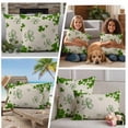 thumbnail image 5 of St. Patrick's Day Outdoor Waterproof Pillow Covers, Green Shamrock Plants Spring Beige Decorative Square Throw Pillowcase Sofa Cushion Sham for Patio/Couch/Chair, 18"x18" 2 Pack, 5 of 8
