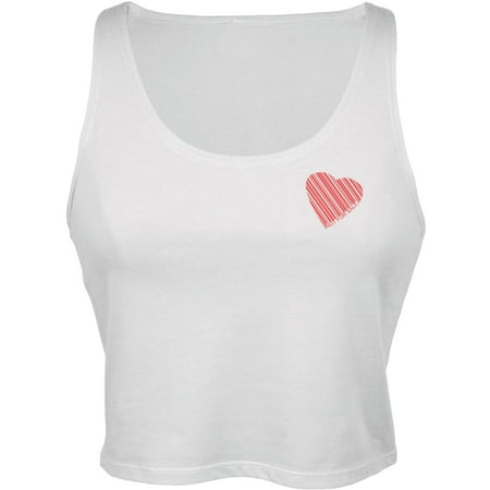 Soft Crop - Heart Not For Sale White Juniors Soft Crop Tank Top
