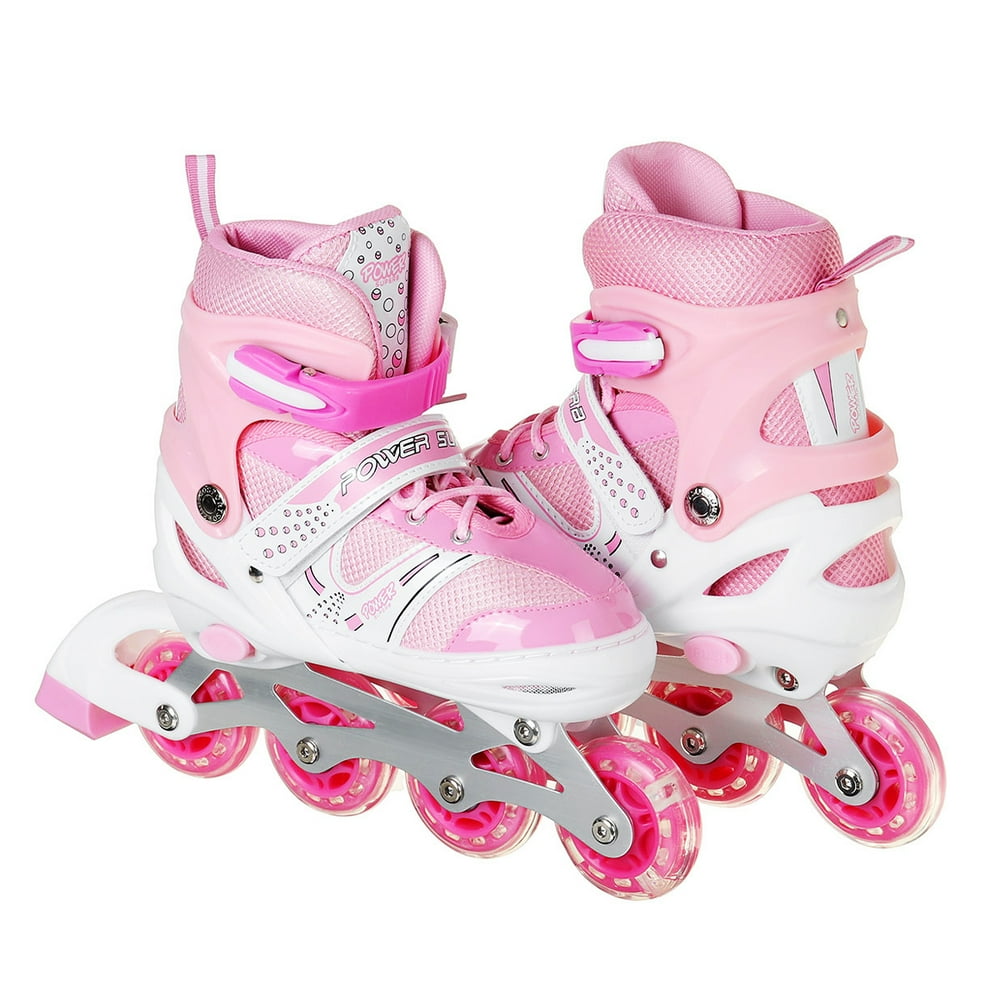 Kids Rollerblades Adjustable Light Up Inline Skates For Girls Boys