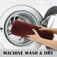 thumbnail image 6 of Bathroom Rug Non Slip Bath Mat for Bathroom (16 x 24, Red) Water Absorbent Soft Microfiber Shaggy Bathroom Mat Machine Washable Bath Rug for Bathroom Thick Plush Rugs for Shower, 6 of 6