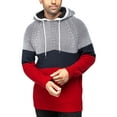 thumbnail image 4 of X RAY JEANS Mens Color Blocked Hooded Sweater, Red, S, 4 of 6