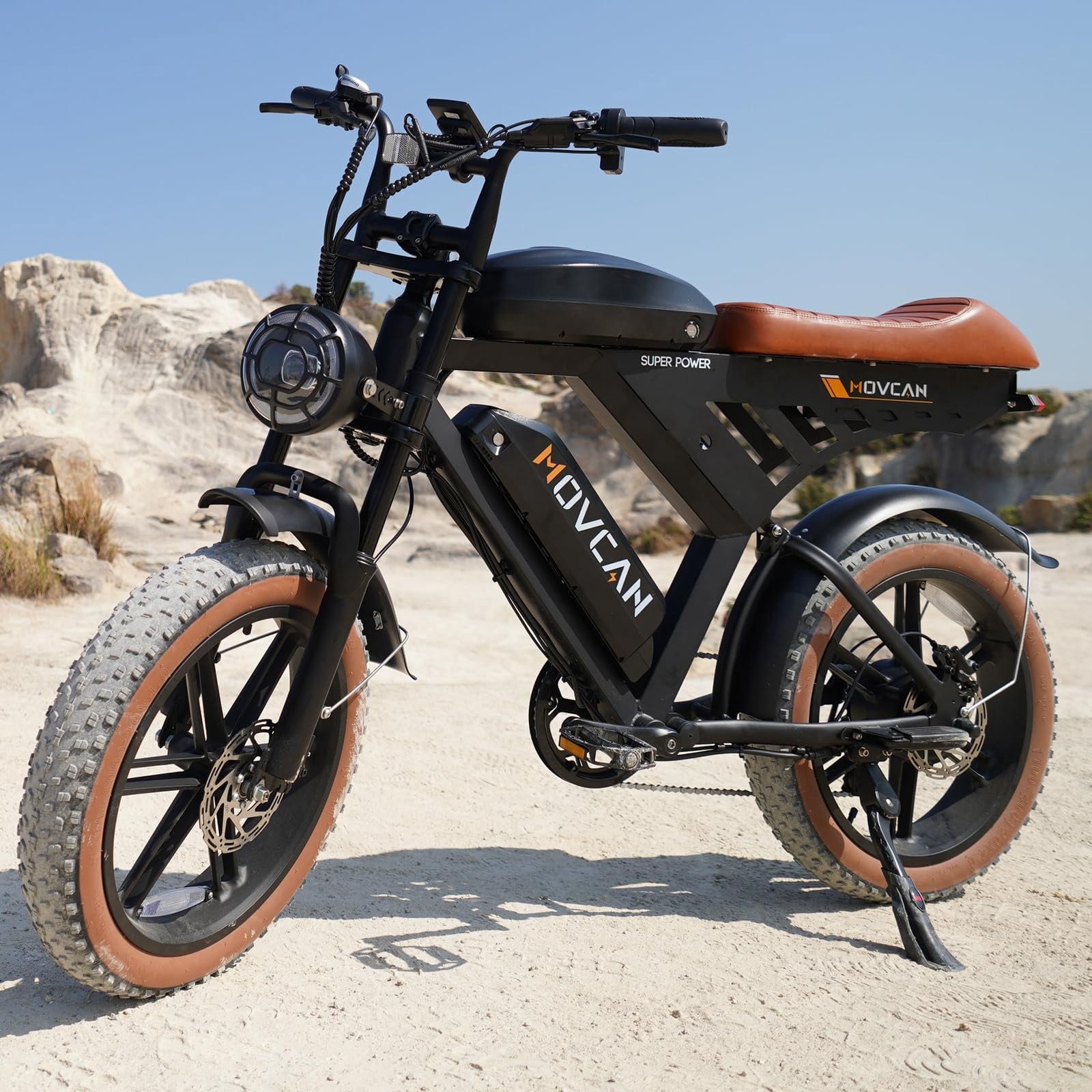 Movcan V30Max Dual Battery Electric Bike for Adult, 1500W 20" Fat Tire 48V 31.2AH Removable Battery, 32MPH 7-Speed Hydraulic Brake Off-Road Mountain Ebike UL2849