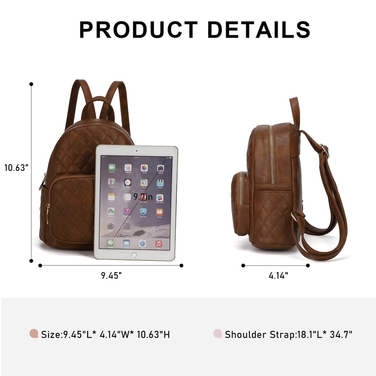 KL928 Quilted Mini Backpack for Women PU Leather Backpack  display picture 2