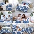 thumbnail image 5 of 3 Piece Dahlia Flower Duvet Cover Set Queen Size, Microfiber Comforter/Quilt Cover with Corner Ties and 2 Pillowcases, Farmhouse Botanical Blue Grey Floral All Season Soft Bedding with Zipper Closure, 5 of 8