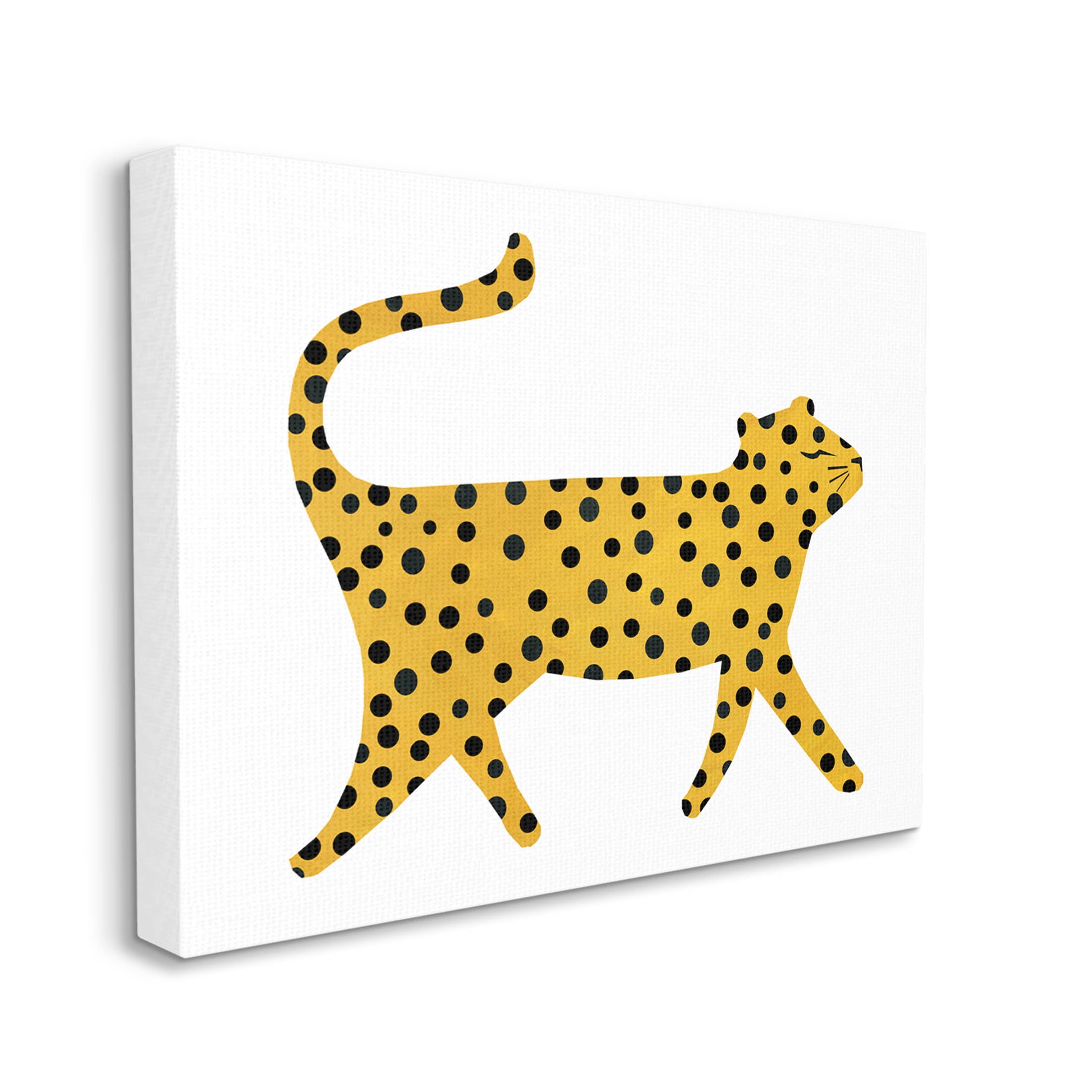Stupell Industries Whimsical Cheetah Polka Pattern Graphic Art Gallery Wrapped Canvas Print Wall Art, Design by Emily Kopcik
