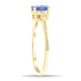 thumbnail image 3 of SZUL Women's Oval Shaped Tanzanite and Diamond Sparkle Ring in 10K Yellow Gold, 3 of 5