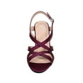 thumbnail image 2 of FLORAL Charlotte Women Wide Width Criss-Cross Strappy OpenToe Dressy Slingback Heeled Sandals, 2 of 6