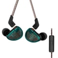 thumbnail image 1 of Auriculares con cable KZ AS 103.5 mm Jack Armadura equilibrada Auriculares deportivos Cable desmontable 2 pines Auriculares estéreo portátiles de viaje Sonido Azul Negro con micrófono Inevent EL005372-03B, 1 of 7