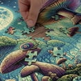 thumbnail image 4 of Ambesonne Aesthetic Jigsaw Puzzle, Mushrooms Surreal Forest, Heirloom-Quality Fun Activity for Family Durable Cardboard, 1000 pcs, Turquoise Multicolor, 4 of 5