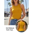 thumbnail image 4 of Anygrew Women's Summer Sleeveless Casual Camisole Shirt Slim Knit Ribbed Tank Tops, 4 of 6
