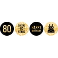 thumbnail image 2 of Darling Souvenir Pack Of 190 Pcs Chocolate Labels Cheers 80th Birthday Theme Stickers-Glitter Gold & Black, 2 of 2