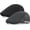 Black+Dark Gray, variant on 2 Pack Men's Breathable Mesh Ivy Cap - Adjustable Newsboy Beret Hat for Driving, Hunting & Outdoor Activities, Irish Cabbie Style Hat