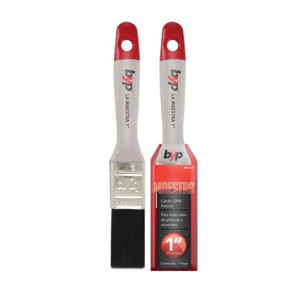 Brocha La maestra BYP 1/2 cerda natural Caja con 24 piezas