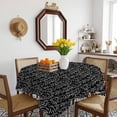 thumbnail image 3 of Black White Striped Table Cloth Waterproof Tablecloths, Abstract Modern Art Irregular Stripe Tablecloth Dining Table Cover for Kitchen Party Tabletop Outdoor, Square Tablecloth 54x54 Inch, 3 of 9