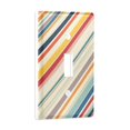 thumbnail image 2 of Yayeee Toggle Light Switch Wall Plate 1-Gang 4.5"x2.7" Home Decorative Outlet Cover, Striped Pattern, 2 of 7