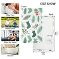 thumbnail image 2 of Christmas Green Socks Leaves Cotton Face Towels Soft Hand Towel Absorbent Bathroom Towel for Kitchen Hotel Decoration, 2 of 7