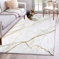thumbnail image 2 of Grey Gold Marble Area&nbsp;Rug 3x5ft Gold Lines Non-Slip&nbsp;Washable Square&nbsp;Rugs Soft Felt Indoor Floor Mat for Bedroom Kitchen Living Room Bathroom, 2 of 9