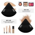 thumbnail image 2 of 4 Pieces Triangle Powder Puffs Face Cosmetic Powder Puff Washable Reusable Soft Plush Powder Sponge Makeup Foundation Sponge for Face Body Loose Powder Wet Dry Makeup Tool, 2 of 5